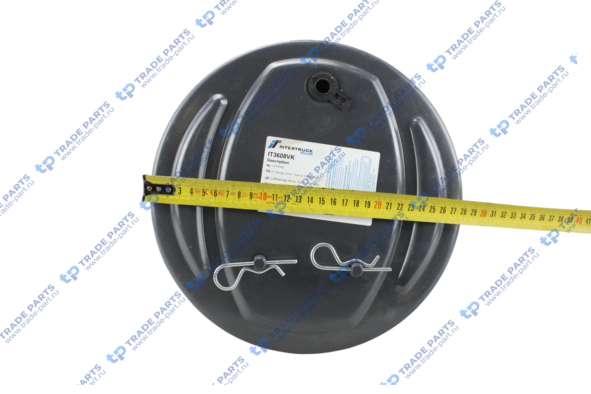 Реальная фотография пневморессора scania r series (металлический стакан) (2 штыря d=12мм, 1 отв. м16х1.5мм)