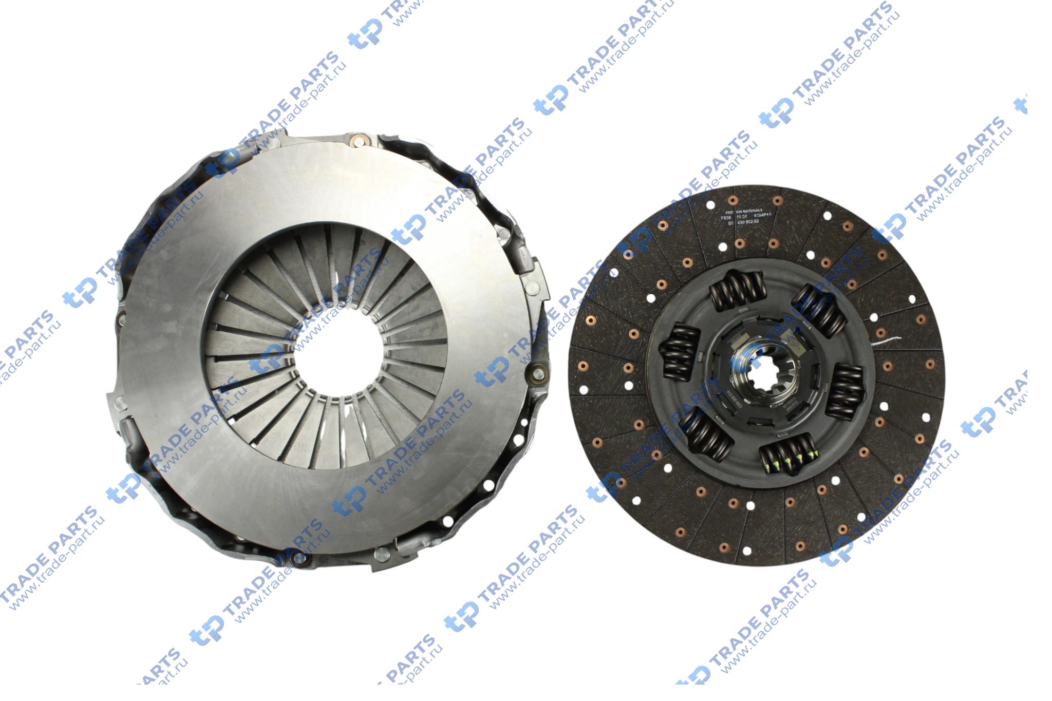 Реальная фотография комплект сцепления без выжимного man tgs tgx (euro 6) d2676lf zf traxon 12tx 2620td 430 mm.