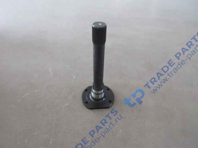 Вал проходной среднего редуктора, с фланцем (МОСТ R16T230W) (L=420, мелк.шлиц.ф180, 4отв.)