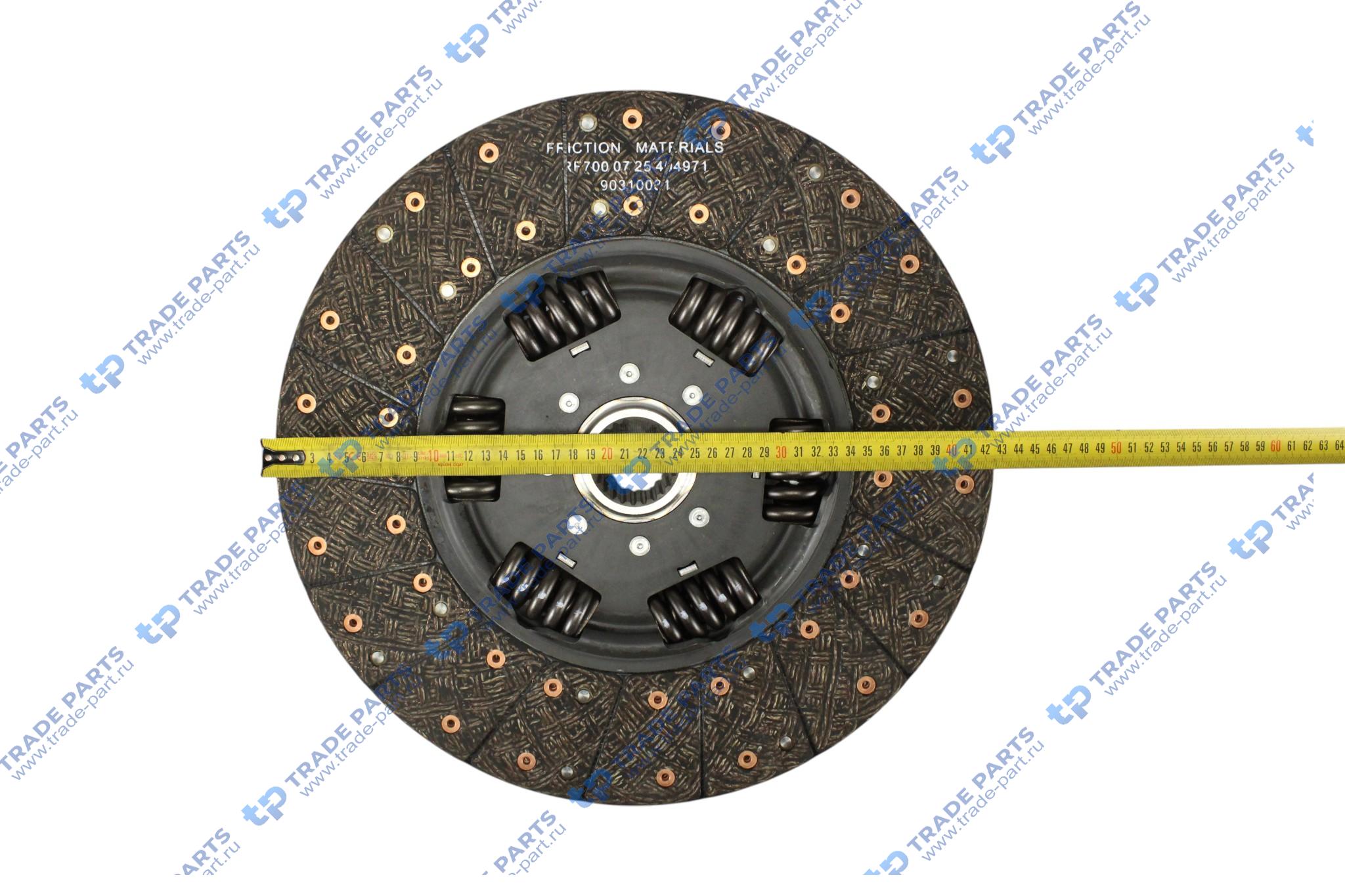 Реальная фотография диск сцепления scania dc9/11/12,dsc9/11/12/14,dt12 grs920 r (k432-33/35/39) 430 mm.