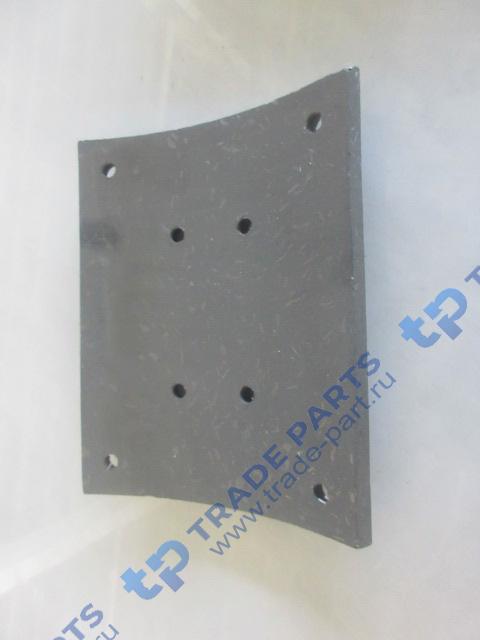 Реальная фотография накладка тормозная задняя 8 + 2 отв. под датчик  shaanxi x3000 нового образца