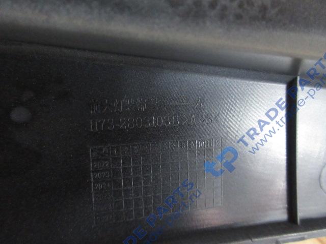 Реальная фотография накладка фары левая chenglong h7