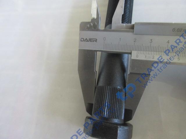 Реальная фотография шпилька колесная задняя с гайкой l=120 d=22 m22 12,9 с насечками