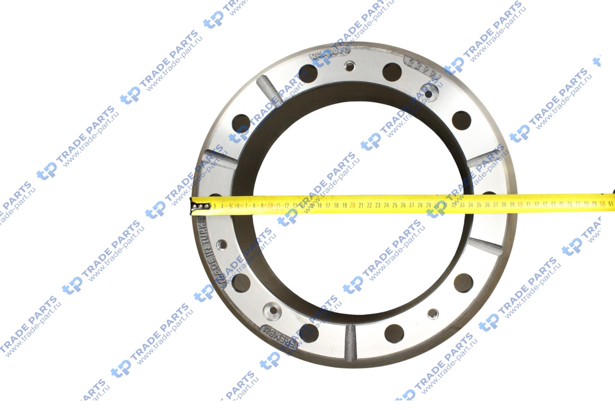 Реальная фотография барабан тормозной scania 413х254 413x254/265 h320 d295/335 n10x23.5 пр-во турция