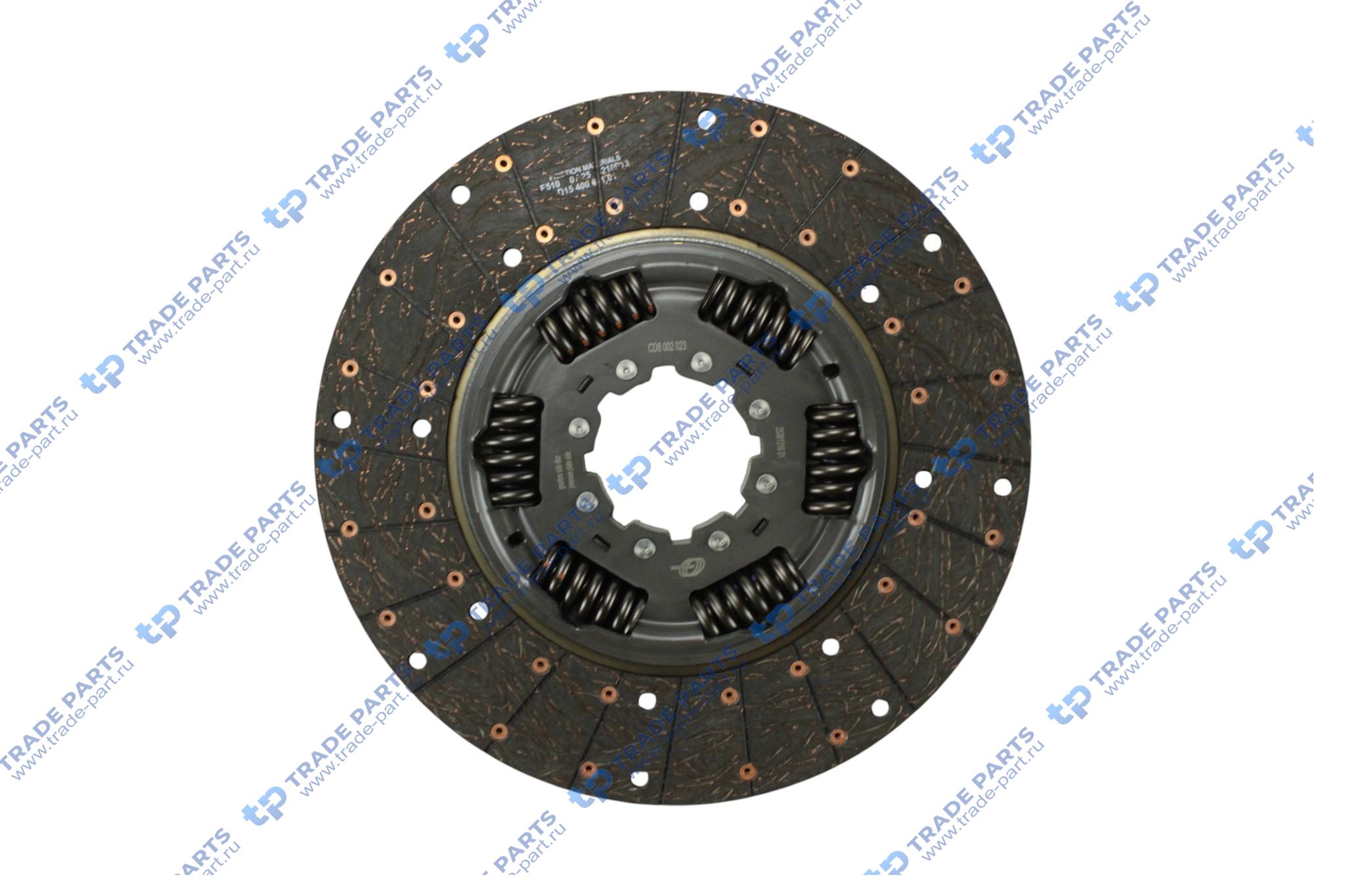 Диск сцепления без шлицов MAN TGA, TGS, TGX D2066LF, D2676LF ZF ECOSPLIT 3 MANUEL 400 mm. TWIN DISC