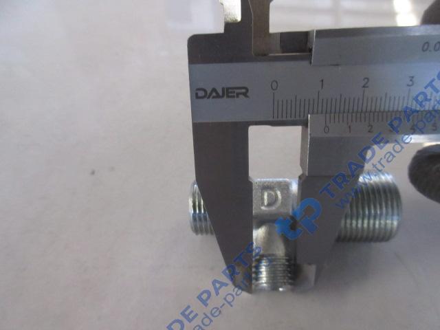 Реальная фотография штуцер пневматический т-образный с наконечником m22x1,5 / m12x1,5 / m18x1,5 howo t5g, sitrak c7h